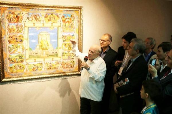 افتتاح نمایشگاه آثار نقاشی، مجسمه و پوستر هنرمند روس با مضمون شاهنامه در مشهد