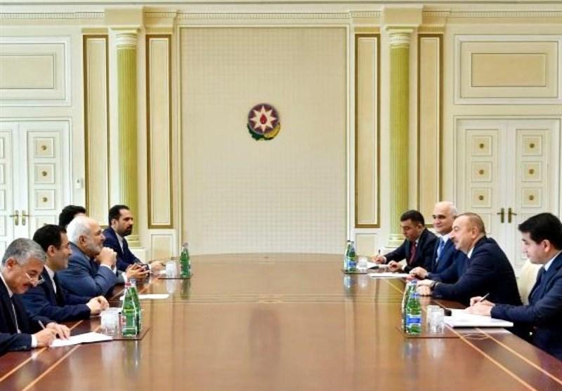 دیدار ظریف با رئیس جمهور آذربایجان در حاشیه نشست جنبش عدم تعهد