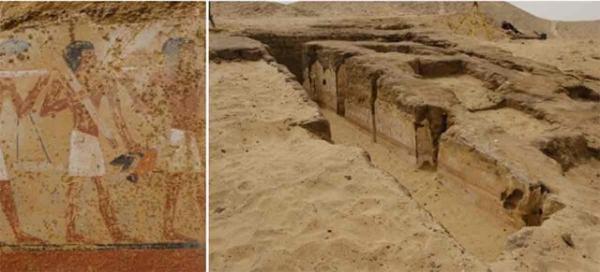 کشف مقبره ای با دیوارنگاره های رنگین در مصر