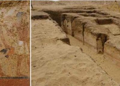 کشف مقبره ای با دیوارنگاره های رنگین در مصر