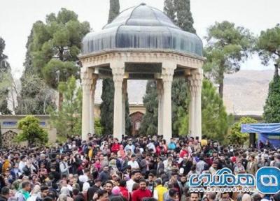 حافظیه و استان فارس همچنان رکورددار بازدیدهای نوروزی هستند